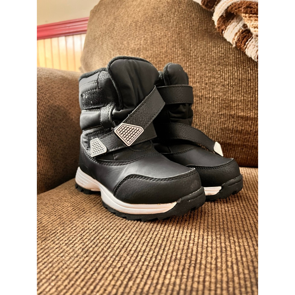 Boys Wonder Nation Boots 12 (Toddler Boy) Black White